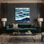 «Nautical Ocean blues», art mural sur toile bleue-1083707404