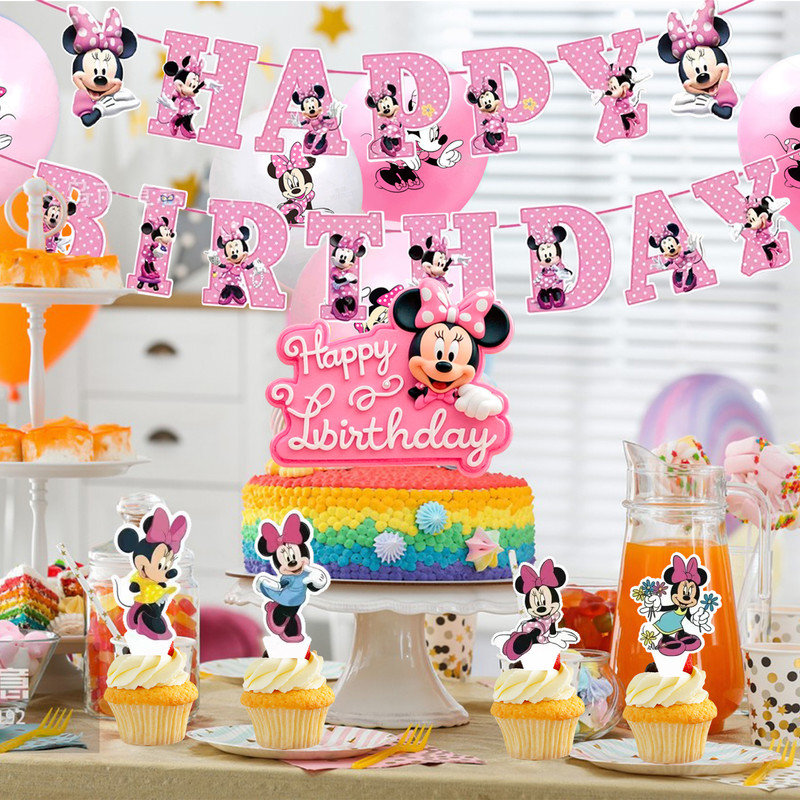 Minnie Birthday Party Supplies, Minnie Party Decorations Set