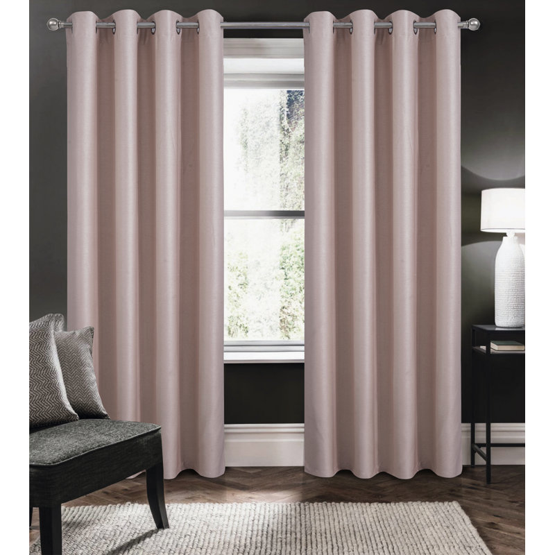 Dynamism Blackout Curtain Single Panel, Blush