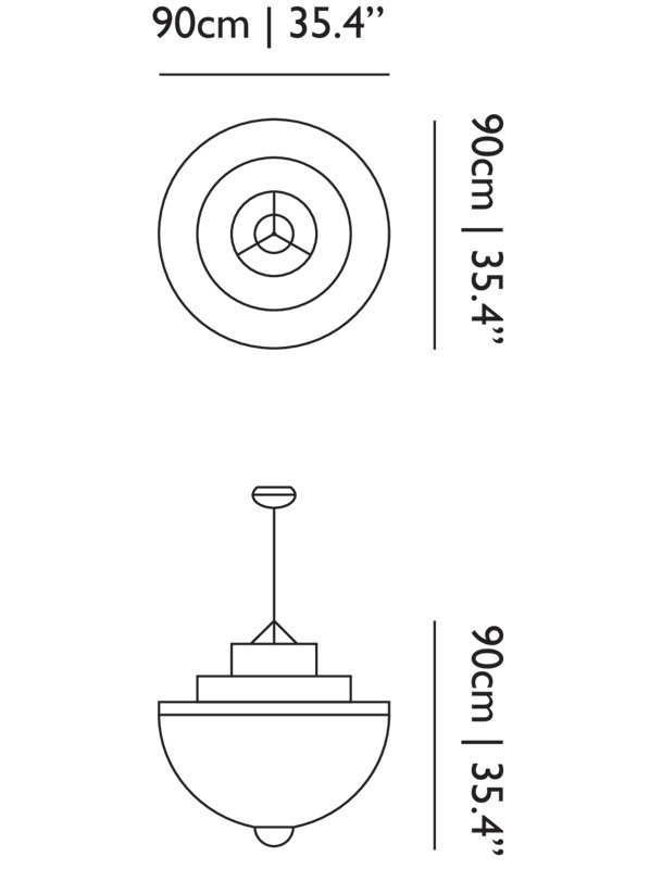Meshmatics 1 - Light LED Chandelier, Large