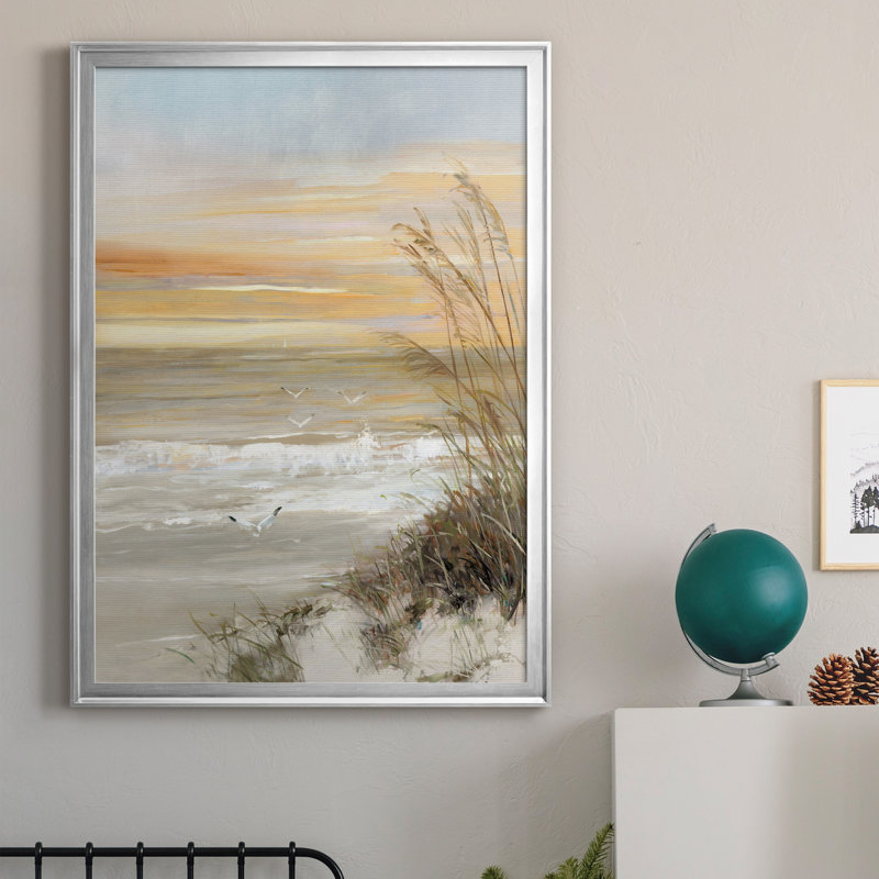 Summer Solstice - peinture encadrée, H 42,5 po x l 30,5 po x P 1,5 po, Toile avec cadre argenté, Pas de tapis
