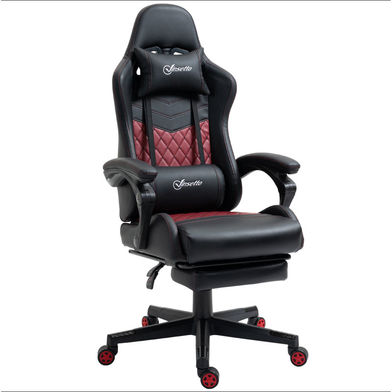 Fauteuil de jeu Vinsetto Racing, Noir / Rouge