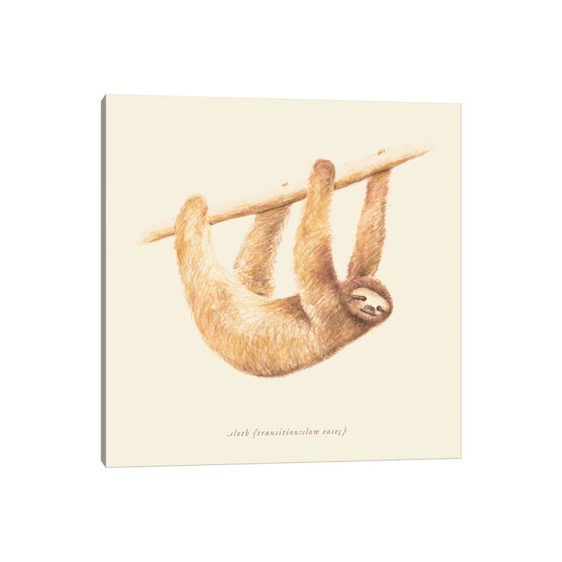 Sloth by Florent Bodart - Wrapped Canvas Gallery-Wrapped Canvas Giclée, 93.98 cm H x 93.98 cm W x 1.91 cm D
