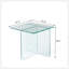 Table de bout en verre trempé transparent, petite table de thé et table de chevet en verre trempé-1499354091