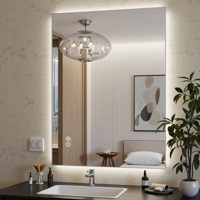 Lunara UL Certified Frameless Backlit LED Bathroom Vanity Mirror , Anti Fog Temper Glass 3 Year Warranty
