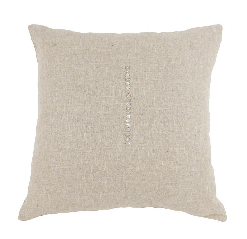 Linen Square Pillow Cover & Insert, 24" x 24", Natural