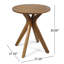 Table d'extérieur en bois de 27,5 po, finition pour patio, cour et barbecue, finition lisse, résistante aux intempéries