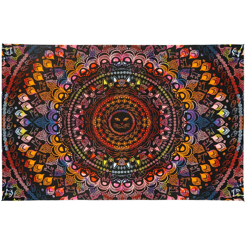 Mini tapisserie pour chat arc-en-ciel en coton 3d, 45 po x 30 po