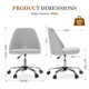 Task Chair Office Desk Chair Make Up Chair With Wheels(Set Of 2)