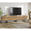 Meuble télé Aadam, meuble télé 4 en 1 avec armoires de rangement et base en métal, console multimédia pour le salon