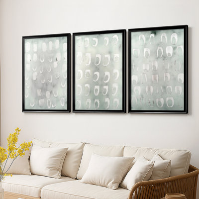ABSTRACT Series DCCLXVI - Toile tendue avec châssis sur mesure - 3 pièces