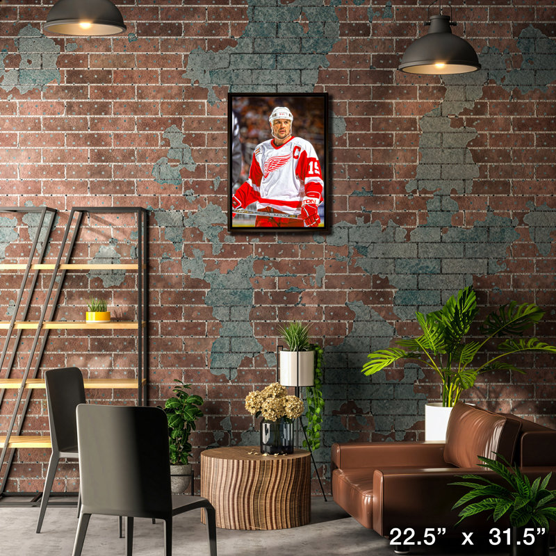 Steve Yzerman, Detroit Red Wings, toile encadrée 20 x 29
