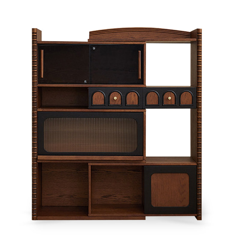 Buffet en bois manufacturé et brun noisette
