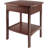 Yvette 1-Drawer Nightstand in Walnut Finish With Shelf, 21.6'' H X 17.7'' W X 17.7'' D-298851509