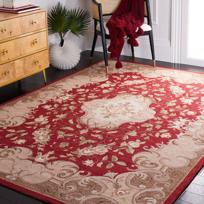 Taran Hand-Hooked Rust/Sage Area Rug