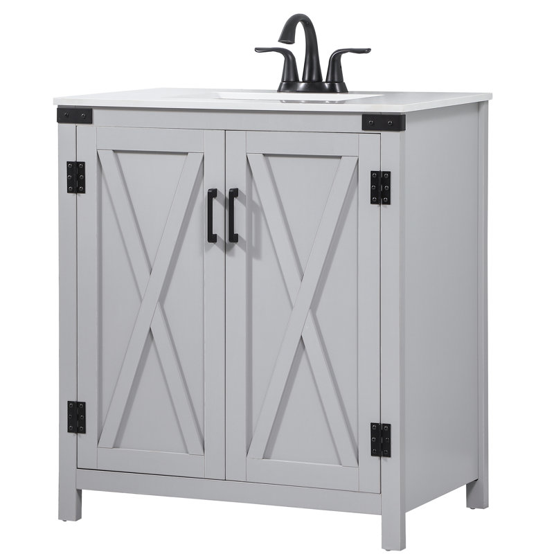 Ensemble de meuble-lavabo simple 30 po Slayton, Gris