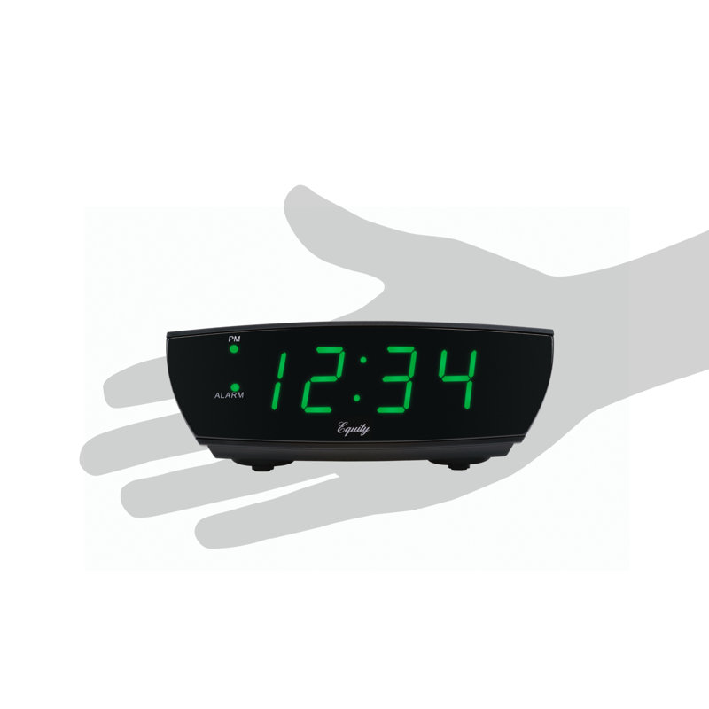 Electric Tabletop Clock in Black with Alarm