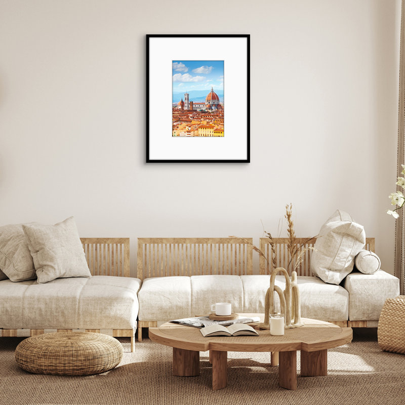  Cadre photo 24 x 30 - Utiliser comme cadre 13 x 19 avec passe-partout ou cadre 24 x 30 sans passe-partout - Cadre photo fin avec plexiglas poli - noir