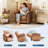 Power Swivel Rocking Recliner Chair with USB Ports, Double Handrail PU Leather Glider Recliner-2099210019