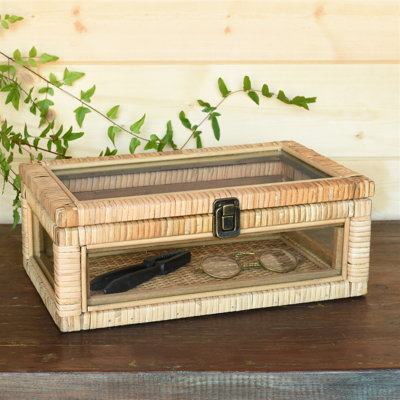 Calum 4.5'' H x 13'' W Wicker / Rattan Display Cases