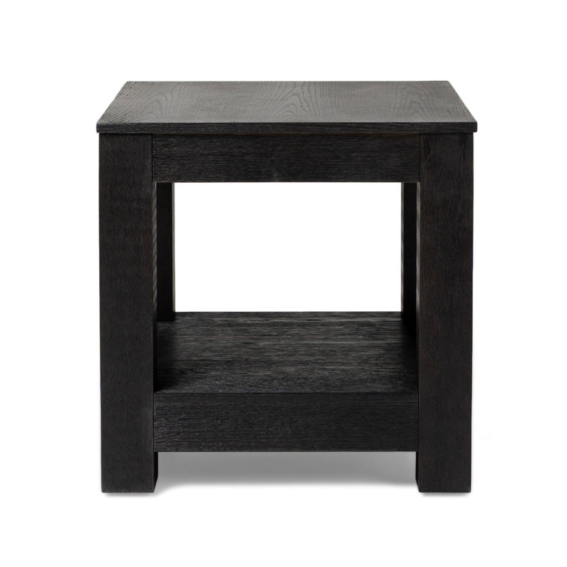 Maven Lane Paulo Wooden Side Table, Weathered Black