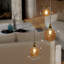 Reflection Breeze 3 Light Hand Blown Clear Glass Globe Pendant Chandelier with Inner Webbed Glass in Clear, Amber or Grey (4", 5", 6.3" Globes)-673360372-673360376