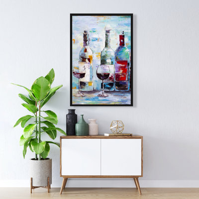 «Four Bottles Of Wine» sur toile