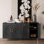 Buffet Modern 4 portes en bois - Buffet laqué noir-1355644146
