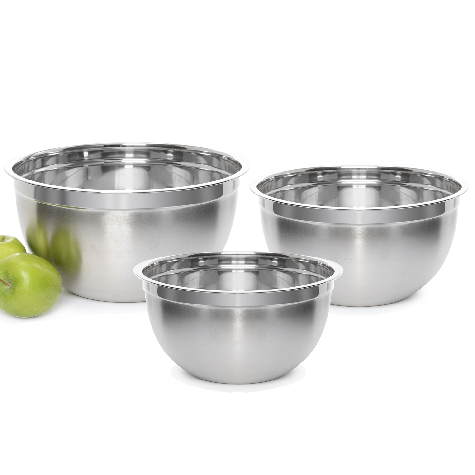 Gourmet Edge Stainless Steel 10 Piece Nested Mixing Bowl Set