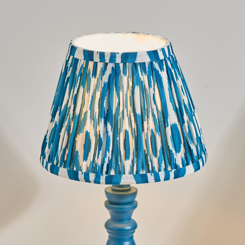Bibury Wood Table Lamp, Blue