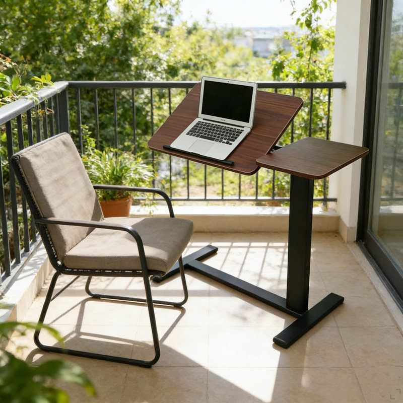 Bureau mobile à hauteur réglable, Brown, Brown / Black, Black