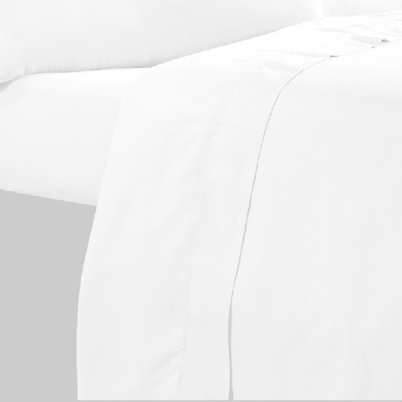 Minka 6 Piece California King Bed Sheet Set, Soft Microfiber, White, White, Twin