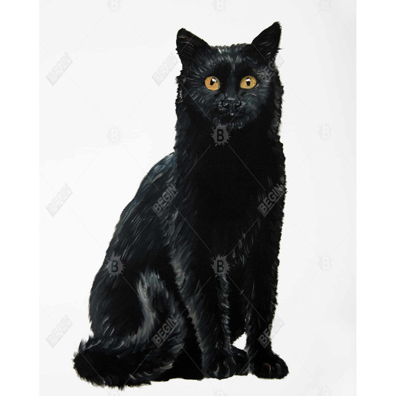 "Chat noir" sur toile