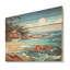 «Beach Waves Fusion I - Coastal Beach», art mural sur bois de pin naturel-1889181794