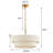 Dia 19.69 Inches, 6-Light Modern Farmhouse Chandelier With Hand-Weaving Shade