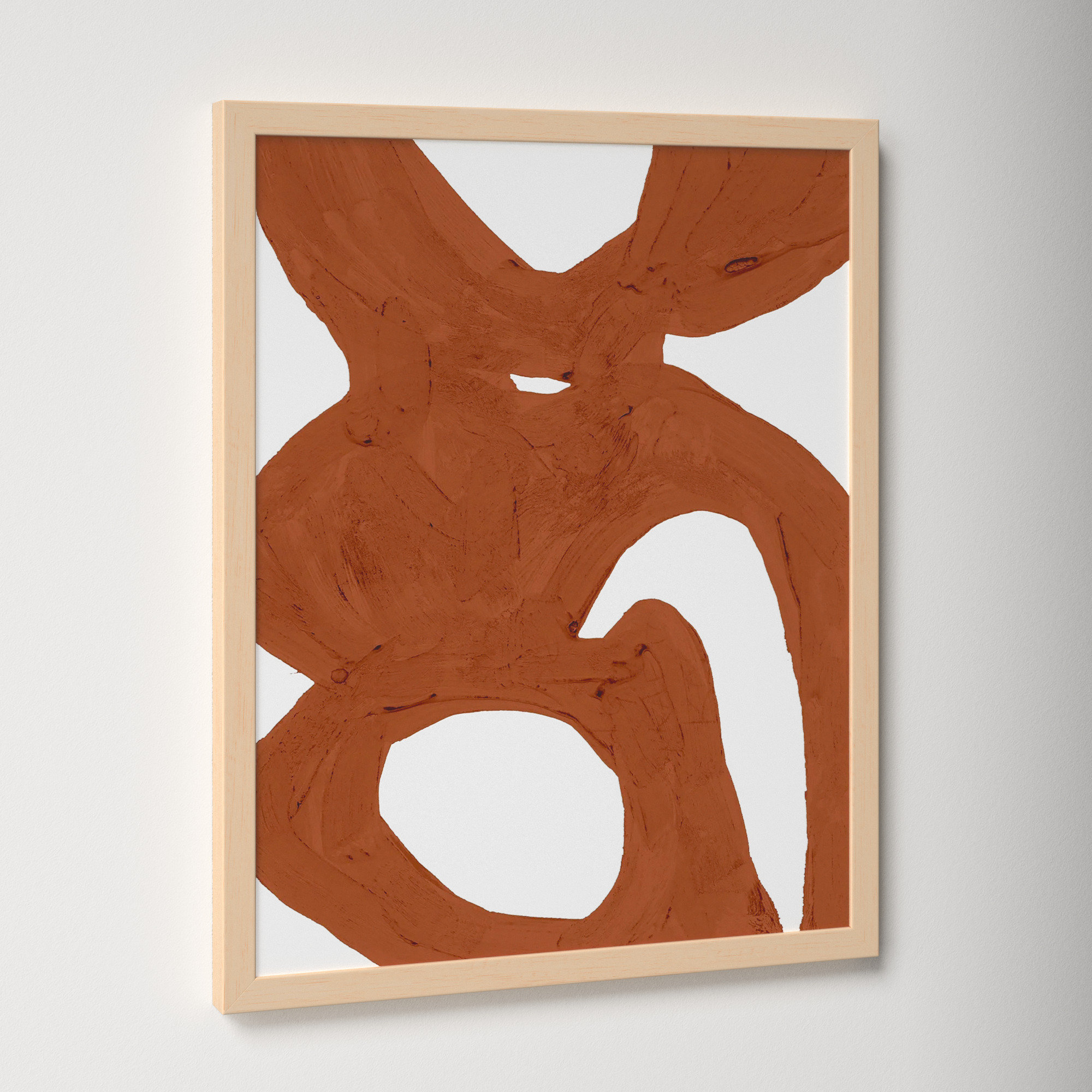 Copper Harmony 1 by Andrea Stokes, 25" H x 20" W x 1.25" D, Brown Framed