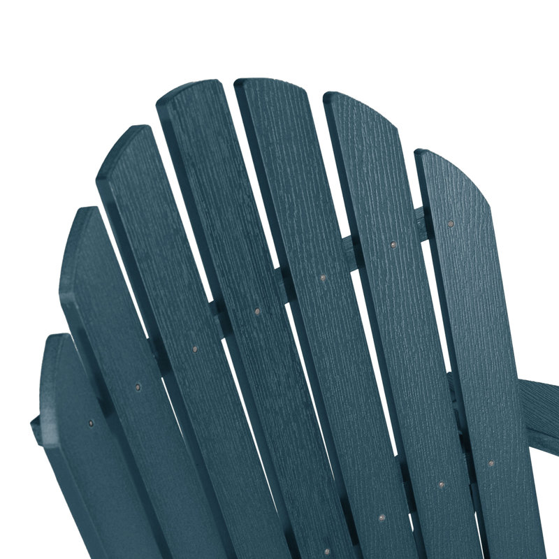 Anette Plastic Folding and Reclining Adirondack Chair, Nantucket Blue
