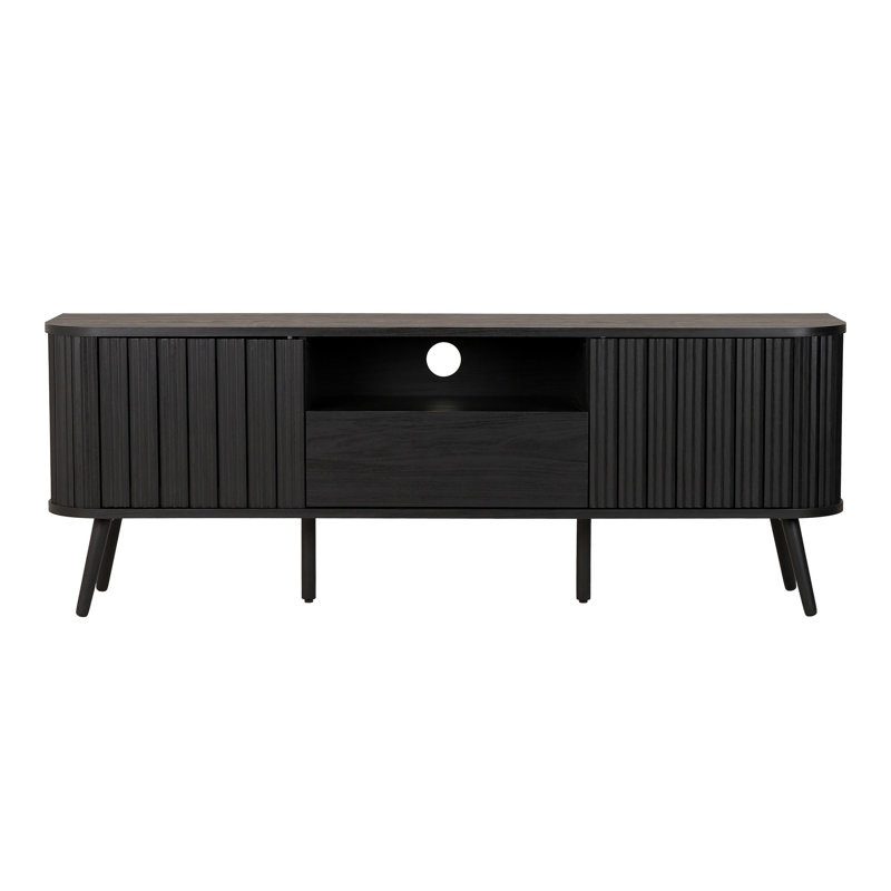 Beechum Unfinished TV Stand for TVs up to 75", Black