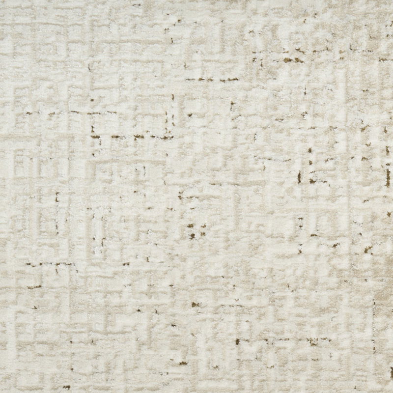DKNY Grand Street Ivory Beige Modern Indoor Rug, Runner 2'2" x 10'