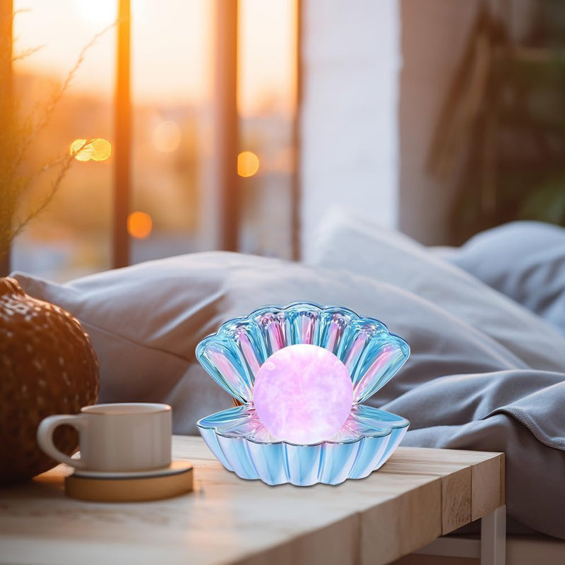 Shell Pearl Beach Theme Night Light, Blue