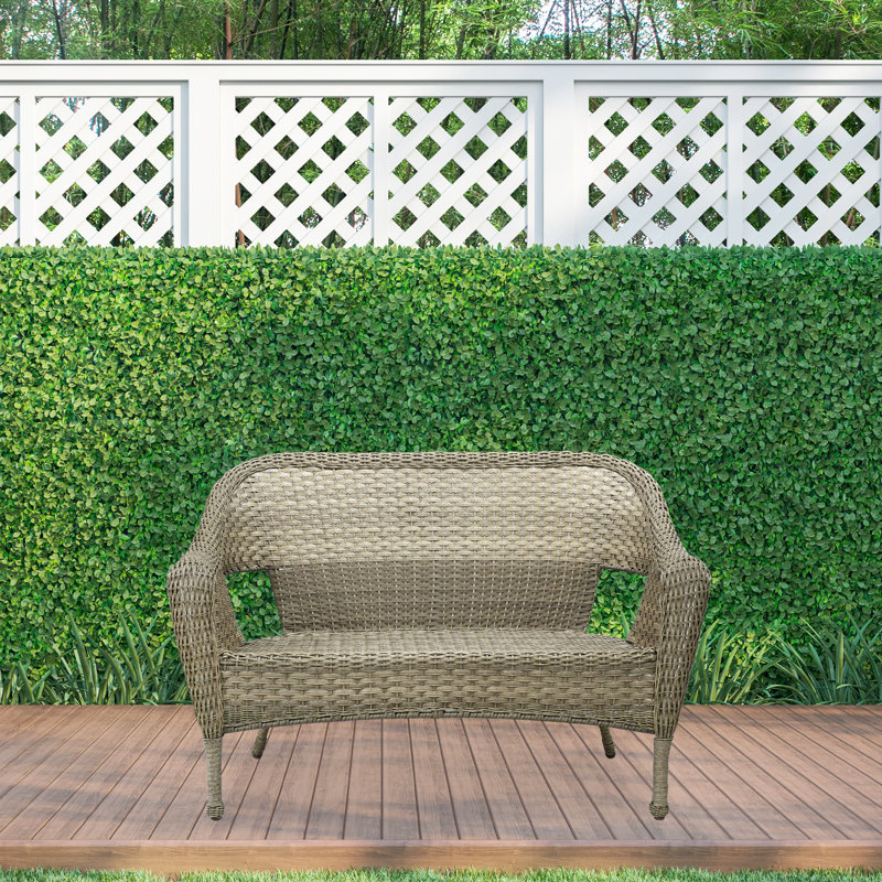 Kentwood 52'' Wide Metal Loveseat, Gray