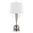 Jules 30.25" Contemporary Metal Table Lamp In Brushed Nickel With White Linen Shade And Built-In Usb Port From Grandview Gallery - Set Of 2