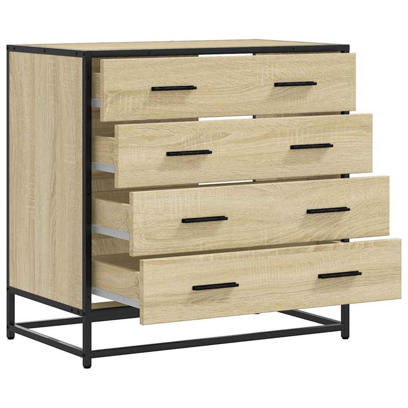 Annalaura Metal Accent Chest, Sonoma Oak