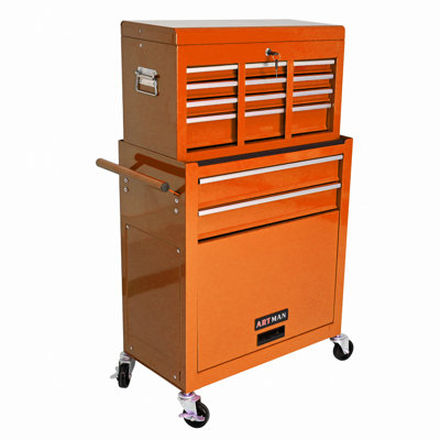 High Capacity Rolling Tool Chest With Wheels And Drawers, 8-Drawer Tool Storage Cabinet