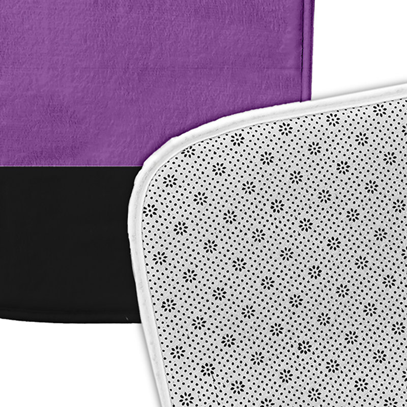 Tapis de bain Aijah, Mauve/jaune