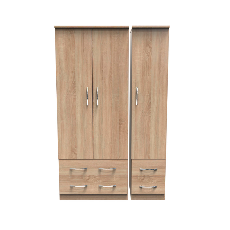 Tabathe Manufactured Wood Wardrobe, Bardolino Oak
