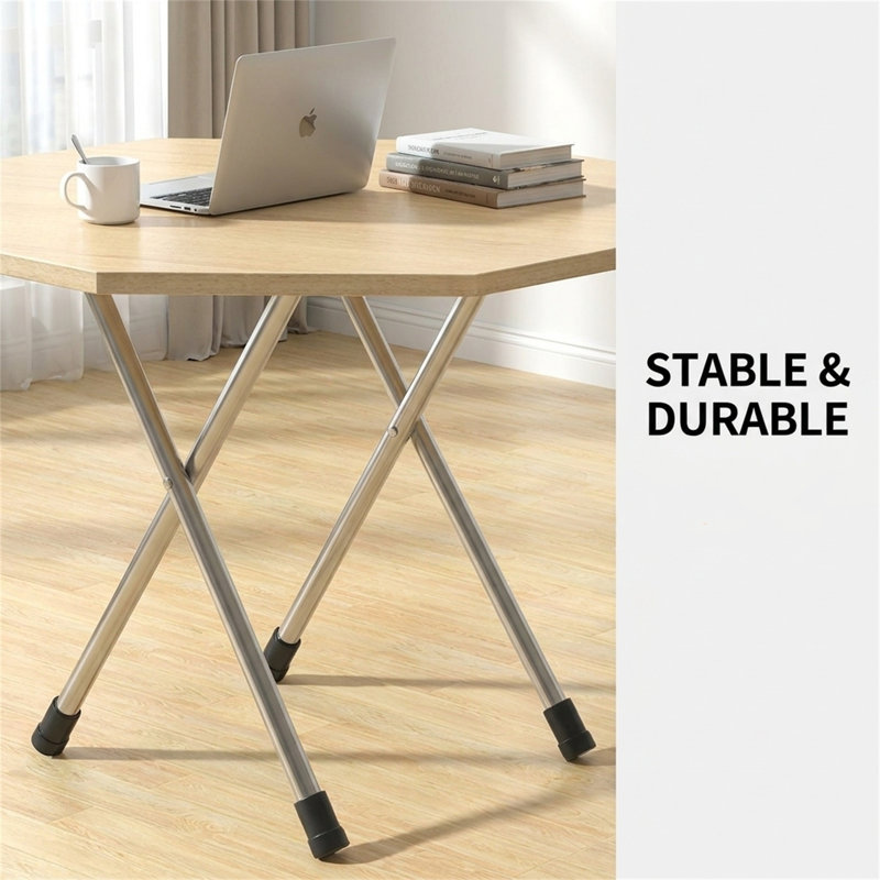 Table d'appoint pliante octogonale, Bois