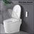 Smart Toilet Bidet Combo With Foot Sensor Open Cover/Seat, LED Display, Self-Cleaning Nozzle, Heated Seat, Night Light, Knob Control, Soft Close, Auto Flush, With Remote Control