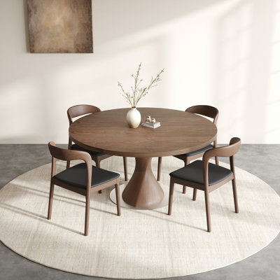 Ensemble de table de salle à manger en bois massif de style campagnard 5/7 pièces avec chaises de cuisine pour 4/6 personnes - Life Grows Upward
