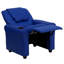 Contemporary Kids Recliner with Cup Holder and Headrest-912585371
